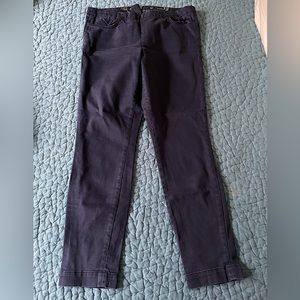 Navy Dannie Ankle Pant with Zipper Waist